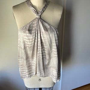 BCBGMAXAZRIA Helena Animal Print Halter Top